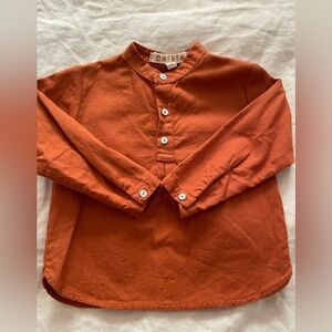 Poet’s Shirt in Rust Orange